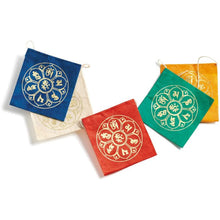 Mini Lokta Paper Prayer Flags - OM lotus