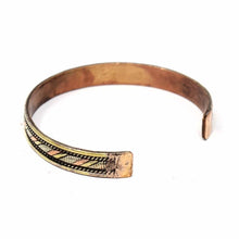 Copper & Brass Cuff Bracelet: Healing Twist