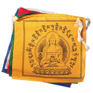 Silk Printed Prayer Flags - small medicine buddha - Ecotienda La Chiwi
