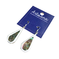 · Alpaca Silver Teardrop Earrings - Abalone & Mother of Pearl - Ecotienda La Chiwi