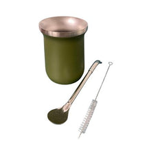 Premium yerba mate bombilla with brush