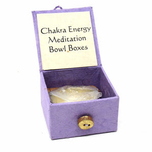 Mini Meditation Bowl Box: 2" Crown Chakra