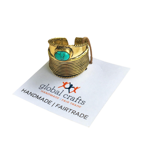 · Turquoise Brass Ring (adjustable)