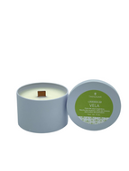 Vela natural de soya (4oz)- Pino Eucalipto - Ecotienda La Chiwi