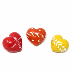 Mini Soapstone Heart - assorted colors