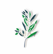 · Silver plated Brooch - Green Branch - Ecotienda La Chiwi