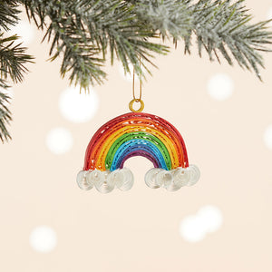 Recycled Paper Rainbow ornament