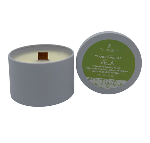 Vela natural de soya (4oz) - Ylang Ylang