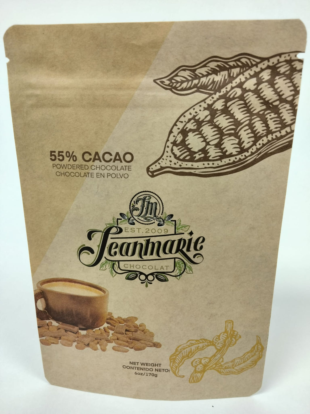 Powdered Chocolate 55% Cacao - 6oz bag
