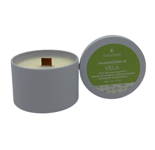 Vela natural de soya (4oz) - Frankincienso