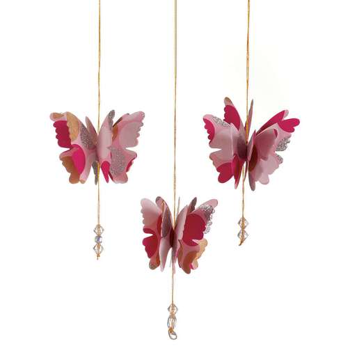 Origami Butterfly Ornament (set of 3)