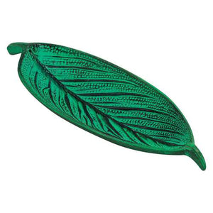 Recycled Aluminum Incense Holder - Green Leaf