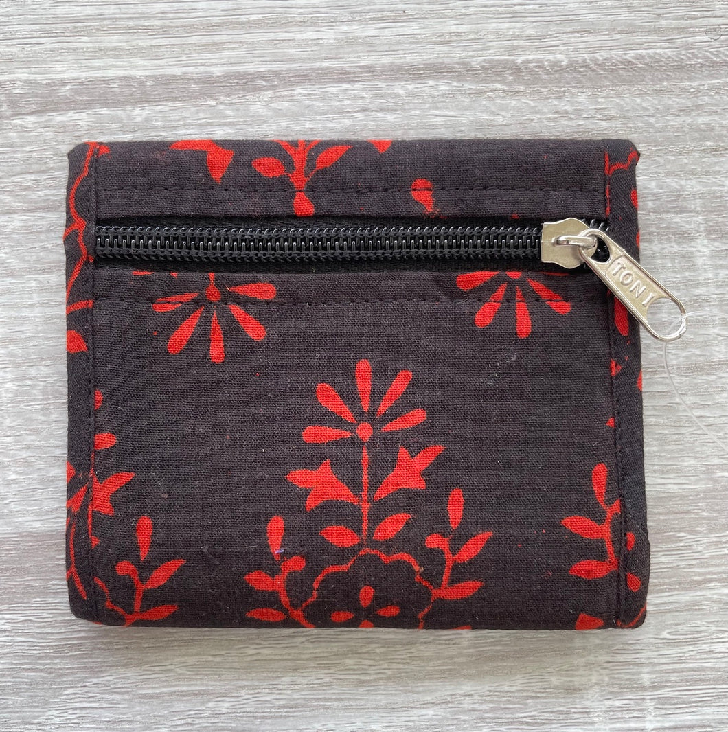 Hand Block Print Cloth trifold wallet