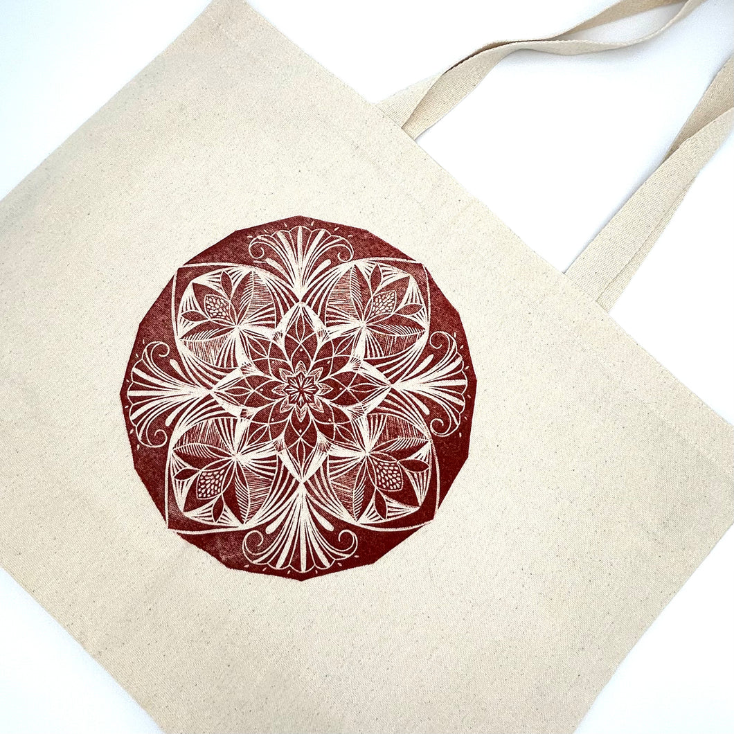 Mandala Art Organic Canvas tote