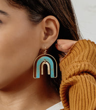 Esha dangle earrings - Teal Patina