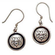 Lotus flower earrings - silver - Ecotienda La Chiwi