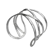 Criss Cross cuff - silver - Ecotienda La Chiwi