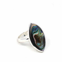 Marquise Silver Ring - Abalone
