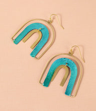 Esha dangle earrings - Teal Patina