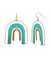 Esha dangle earrings - Teal Patina - Ecotienda La Chiwi