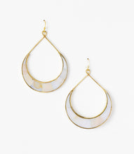 Rajani Crescent hoop earring set - mother of pearl