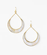 Rajani Crescent hoop earring set - mother of pearl - Ecotienda La Chiwi