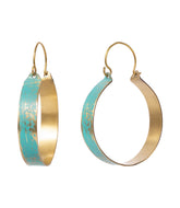 Esha hoop earrings - Teal Patina - Ecotienda La Chiwi
