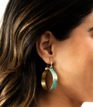 Esha hoop earrings - Teal Patina