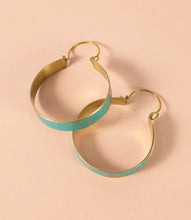 Esha hoop earrings - Teal Patina