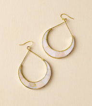 Rajani Crescent hoop earring set - mother of pearl