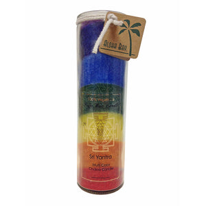 Rainbow Sri Yantra Eco Palm Wax candle (16oz)