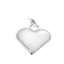 Alpaca Silver Corazon Blanco Pendant with Chain