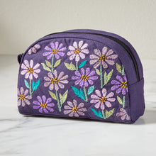Embroidered Cosmetic Travel Pouch