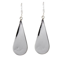 · Alpaca Silver Teardrop Earrings - Abalone Tulip