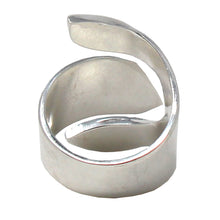 Wide Silver Wrap Ring - Red Jasper (size 8)