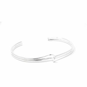 Silver plated Cuff Bracelet - Wave