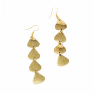 · Brass Drop Earrings - Geometric Tiered - Ecotienda La Chiwi