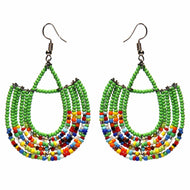 · Maasai Bead Basket Dangle Earrings - Ecotienda La Chiwi