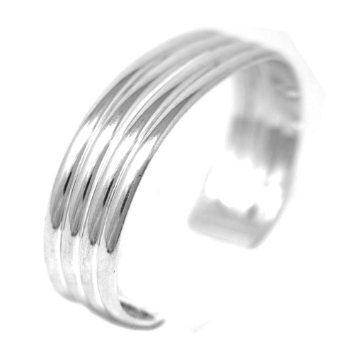 Alpaca Silver Cuff Bracelet - Four Bar Design