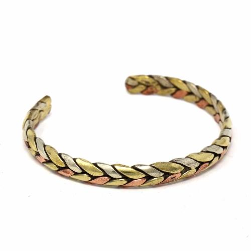 Copper & Brass Cuff Bracelet: Healing Trinity - Ecotienda La Chiwi