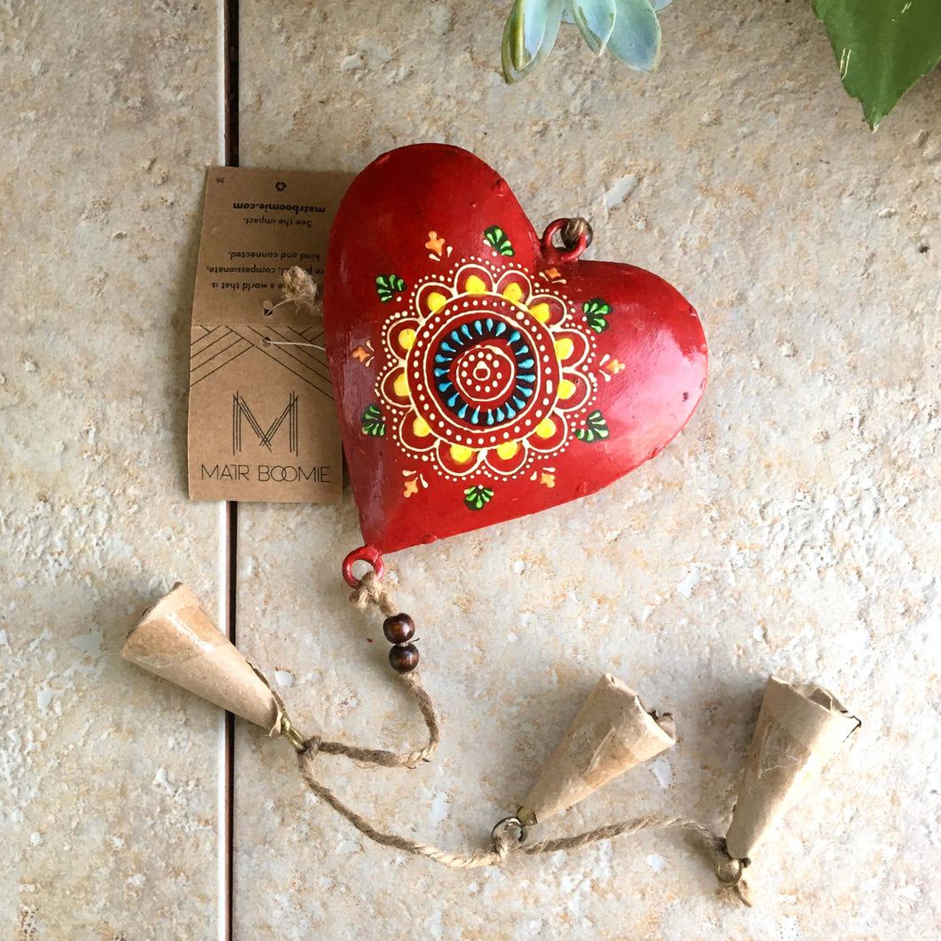 Henna Treasure Bell Chime - Heart - Ecotienda La Chiwi