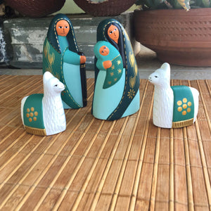 Tranquil Teal Nativity (set of 4)