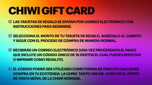 Tarjetas de regalo *$25 *$50 *$75 *$100 - Ecotienda La Chiwi