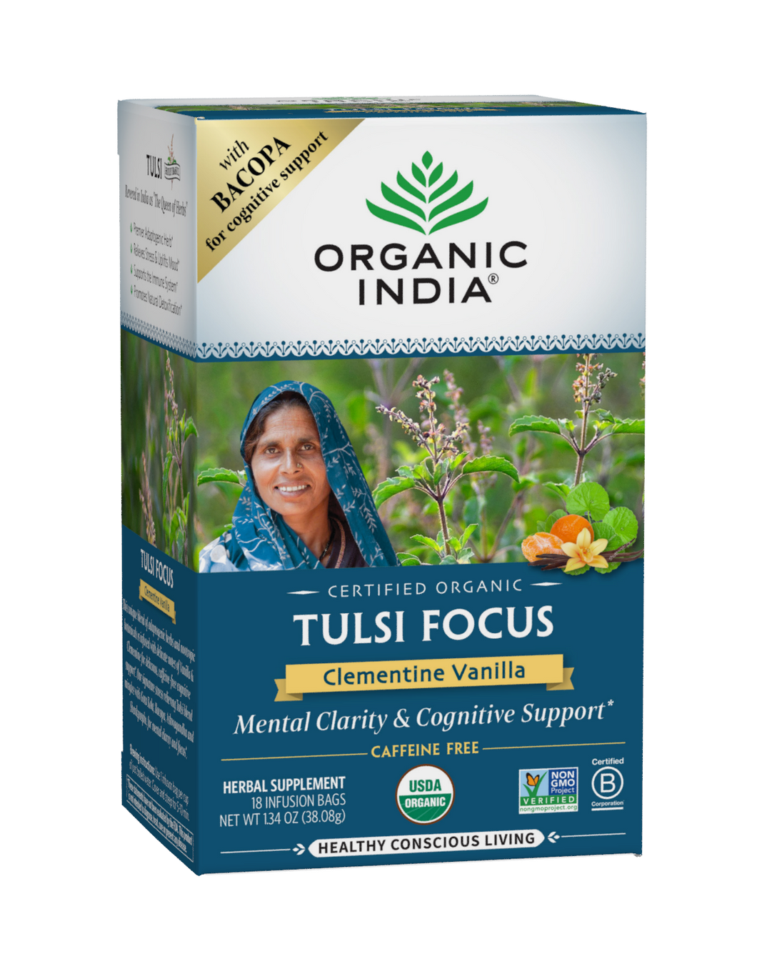 Tulsi Focus tea - clementine vanilla